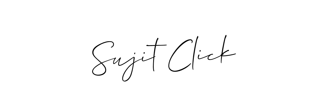 Allison_Script is a professional signature style that is perfect for those who want to add a touch of class to their signature. It is also a great choice for those who want to make their signature more unique. Get Sujit Click name to fancy signature for free. Sujit Click signature style 2 images and pictures png