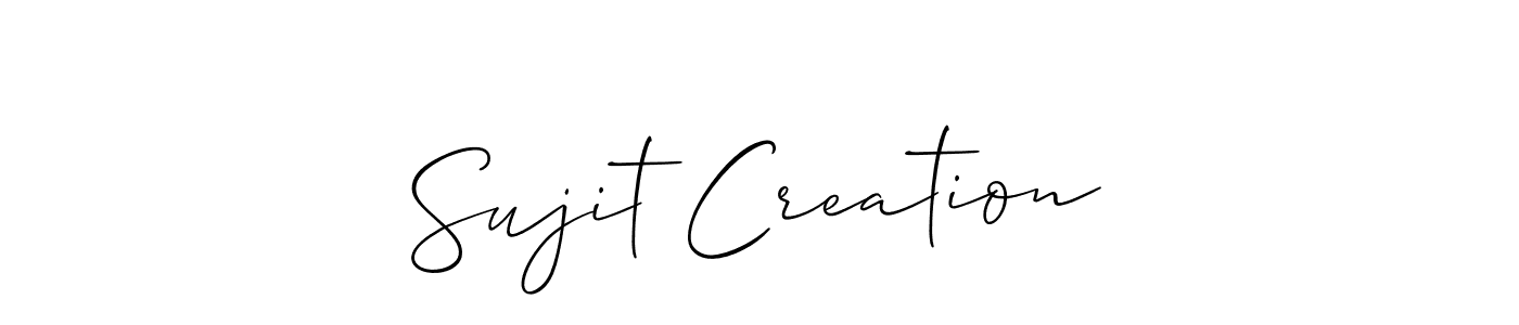 How to Draw Sujit Creation signature style? Allison_Script is a latest design signature styles for name Sujit Creation. Sujit Creation signature style 2 images and pictures png