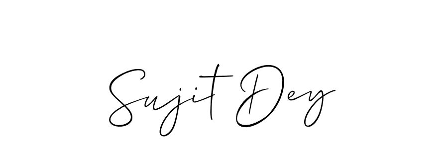 Make a beautiful signature design for name Sujit Dey. With this signature (Allison_Script) style, you can create a handwritten signature for free. Sujit Dey signature style 2 images and pictures png