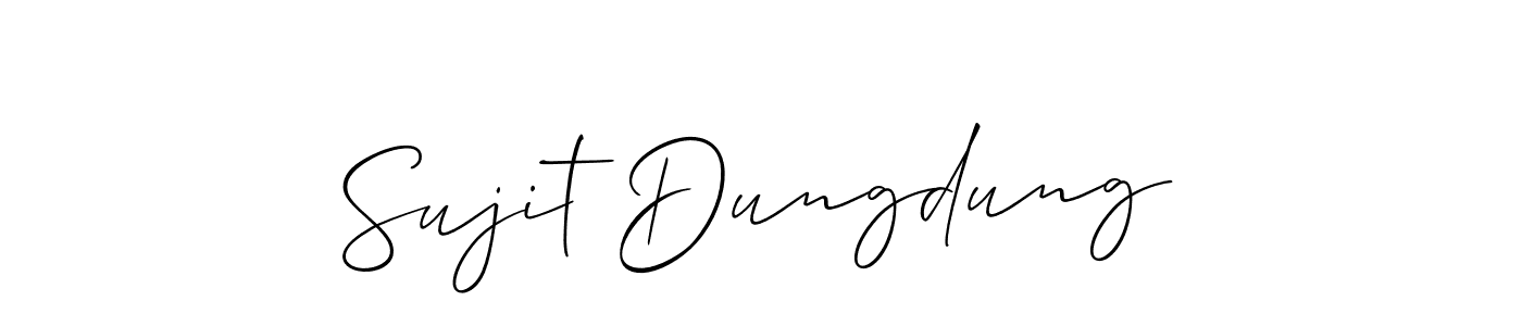 if you are searching for the best signature style for your name Sujit Dungdung. so please give up your signature search. here we have designed multiple signature styles  using Allison_Script. Sujit Dungdung signature style 2 images and pictures png