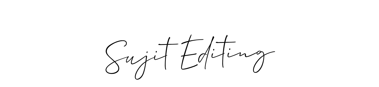 Sujit Editing stylish signature style. Best Handwritten Sign (Allison_Script) for my name. Handwritten Signature Collection Ideas for my name Sujit Editing. Sujit Editing signature style 2 images and pictures png