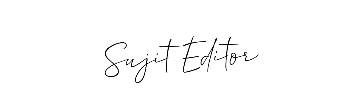 It looks lik you need a new signature style for name Sujit Editor. Design unique handwritten (Allison_Script) signature with our free signature maker in just a few clicks. Sujit Editor signature style 2 images and pictures png