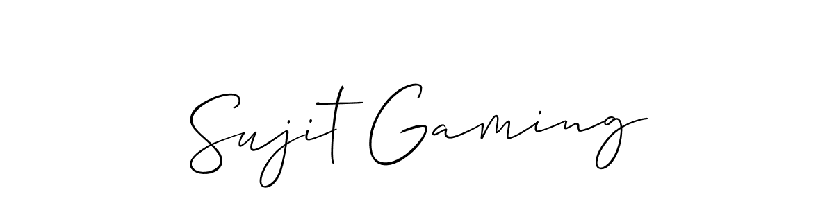 Use a signature maker to create a handwritten signature online. With this signature software, you can design (Allison_Script) your own signature for name Sujit Gaming. Sujit Gaming signature style 2 images and pictures png