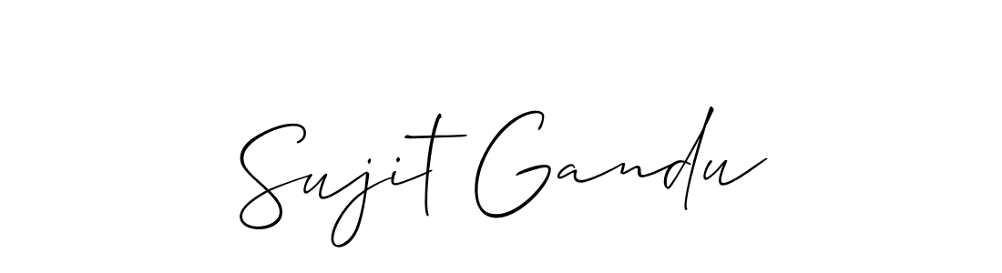 It looks lik you need a new signature style for name Sujit Gandu. Design unique handwritten (Allison_Script) signature with our free signature maker in just a few clicks. Sujit Gandu signature style 2 images and pictures png