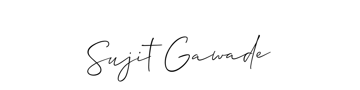 You should practise on your own different ways (Allison_Script) to write your name (Sujit Gawade) in signature. don't let someone else do it for you. Sujit Gawade signature style 2 images and pictures png
