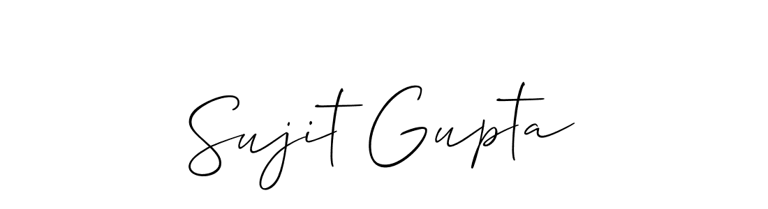 How to make Sujit Gupta name signature. Use Allison_Script style for creating short signs online. This is the latest handwritten sign. Sujit Gupta signature style 2 images and pictures png