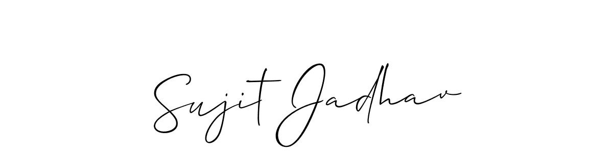 Design your own signature with our free online signature maker. With this signature software, you can create a handwritten (Allison_Script) signature for name Sujit Jadhav. Sujit Jadhav signature style 2 images and pictures png