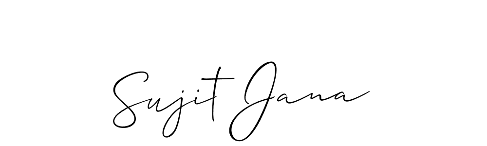 How to make Sujit Jana signature? Allison_Script is a professional autograph style. Create handwritten signature for Sujit Jana name. Sujit Jana signature style 2 images and pictures png