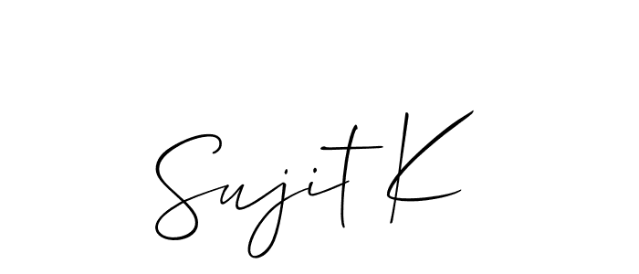 Best and Professional Signature Style for Sujit K. Allison_Script Best Signature Style Collection. Sujit K signature style 2 images and pictures png