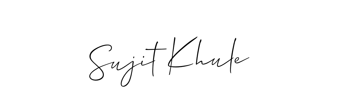 Create a beautiful signature design for name Sujit Khule. With this signature (Allison_Script) fonts, you can make a handwritten signature for free. Sujit Khule signature style 2 images and pictures png