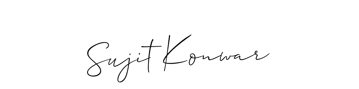 Similarly Allison_Script is the best handwritten signature design. Signature creator online .You can use it as an online autograph creator for name Sujit Konwar. Sujit Konwar signature style 2 images and pictures png