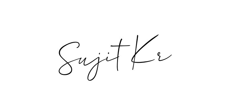 You should practise on your own different ways (Allison_Script) to write your name (Sujit Kr) in signature. don't let someone else do it for you. Sujit Kr signature style 2 images and pictures png