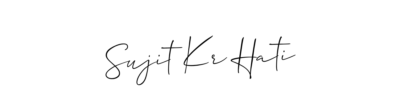 It looks lik you need a new signature style for name Sujit Kr Hati. Design unique handwritten (Allison_Script) signature with our free signature maker in just a few clicks. Sujit Kr Hati signature style 2 images and pictures png