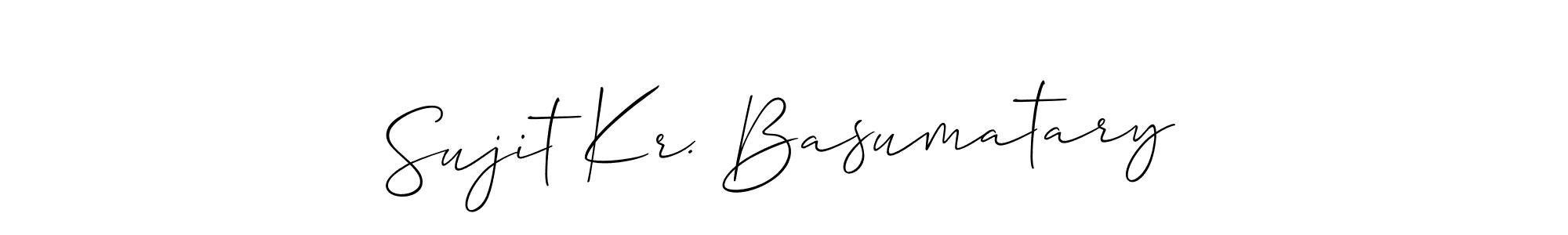 if you are searching for the best signature style for your name Sujit Kr. Basumatary. so please give up your signature search. here we have designed multiple signature styles  using Allison_Script. Sujit Kr. Basumatary signature style 2 images and pictures png