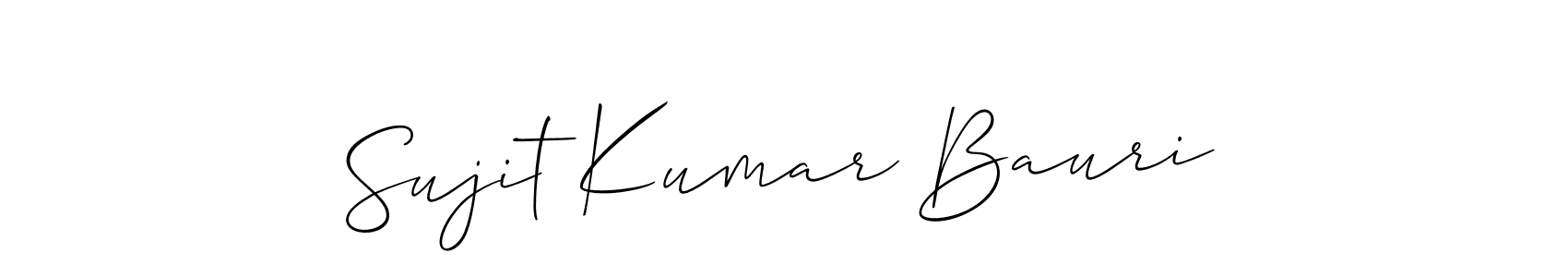 This is the best signature style for the Sujit Kumar Bauri name. Also you like these signature font (Allison_Script). Mix name signature. Sujit Kumar Bauri signature style 2 images and pictures png
