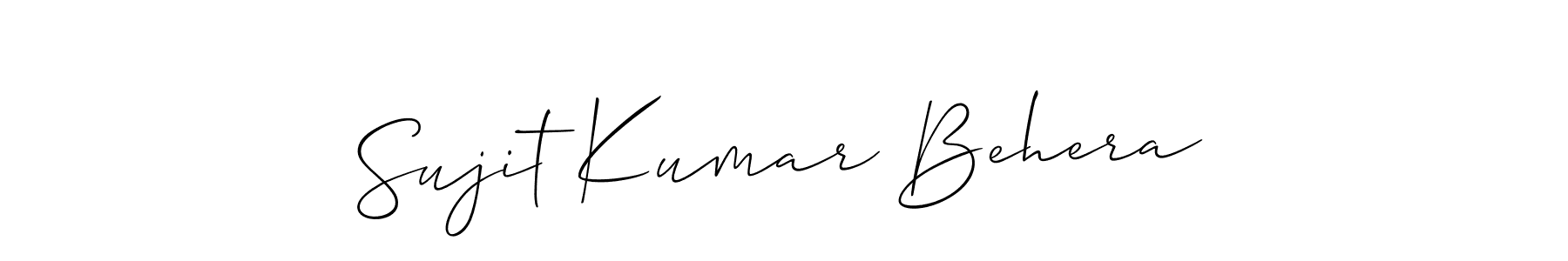 It looks lik you need a new signature style for name Sujit Kumar Behera. Design unique handwritten (Allison_Script) signature with our free signature maker in just a few clicks. Sujit Kumar Behera signature style 2 images and pictures png