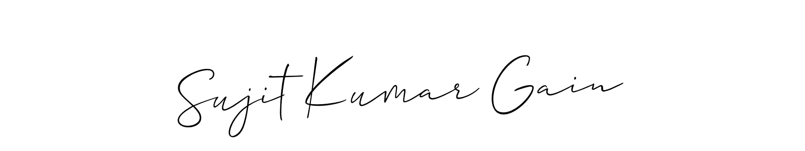 if you are searching for the best signature style for your name Sujit Kumar Gain. so please give up your signature search. here we have designed multiple signature styles  using Allison_Script. Sujit Kumar Gain signature style 2 images and pictures png