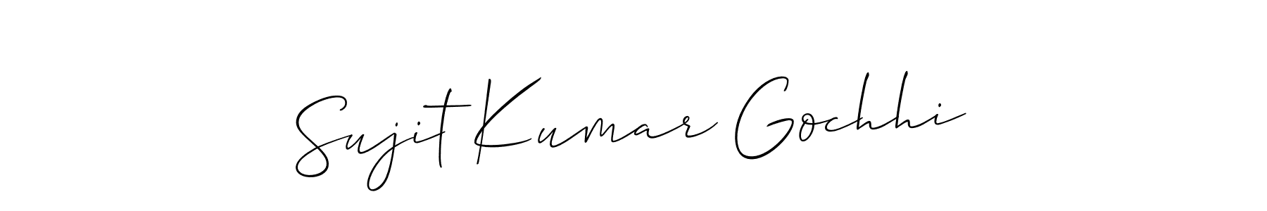 Also You can easily find your signature by using the search form. We will create Sujit Kumar Gochhi name handwritten signature images for you free of cost using Allison_Script sign style. Sujit Kumar Gochhi signature style 2 images and pictures png