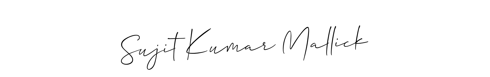 Use a signature maker to create a handwritten signature online. With this signature software, you can design (Allison_Script) your own signature for name Sujit Kumar Mallick. Sujit Kumar Mallick signature style 2 images and pictures png