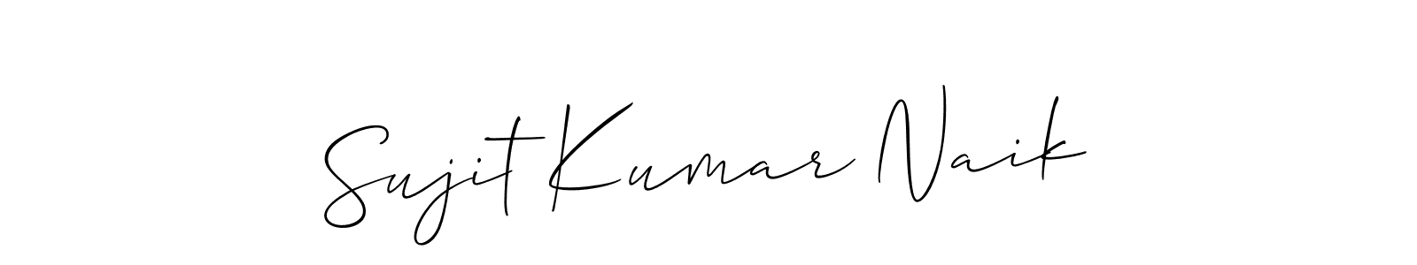 How to make Sujit Kumar Naik name signature. Use Allison_Script style for creating short signs online. This is the latest handwritten sign. Sujit Kumar Naik signature style 2 images and pictures png