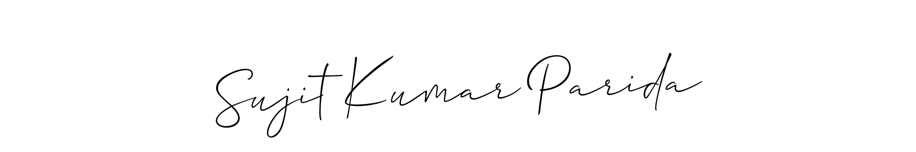Allison_Script is a professional signature style that is perfect for those who want to add a touch of class to their signature. It is also a great choice for those who want to make their signature more unique. Get Sujit Kumar Parida name to fancy signature for free. Sujit Kumar Parida signature style 2 images and pictures png