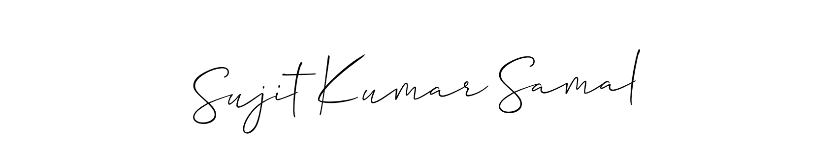 How to make Sujit Kumar Samal name signature. Use Allison_Script style for creating short signs online. This is the latest handwritten sign. Sujit Kumar Samal signature style 2 images and pictures png