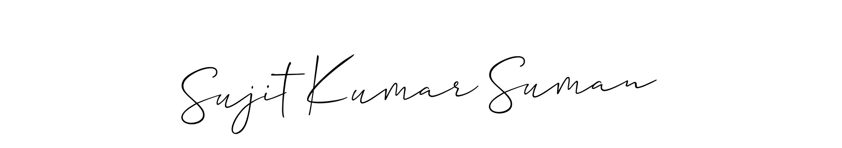 Also we have Sujit Kumar Suman name is the best signature style. Create professional handwritten signature collection using Allison_Script autograph style. Sujit Kumar Suman signature style 2 images and pictures png