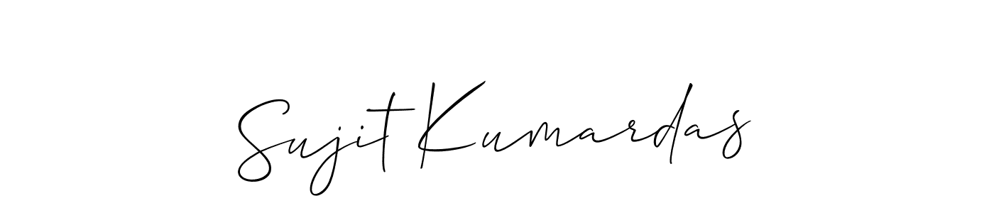 The best way (Allison_Script) to make a short signature is to pick only two or three words in your name. The name Sujit Kumardas include a total of six letters. For converting this name. Sujit Kumardas signature style 2 images and pictures png