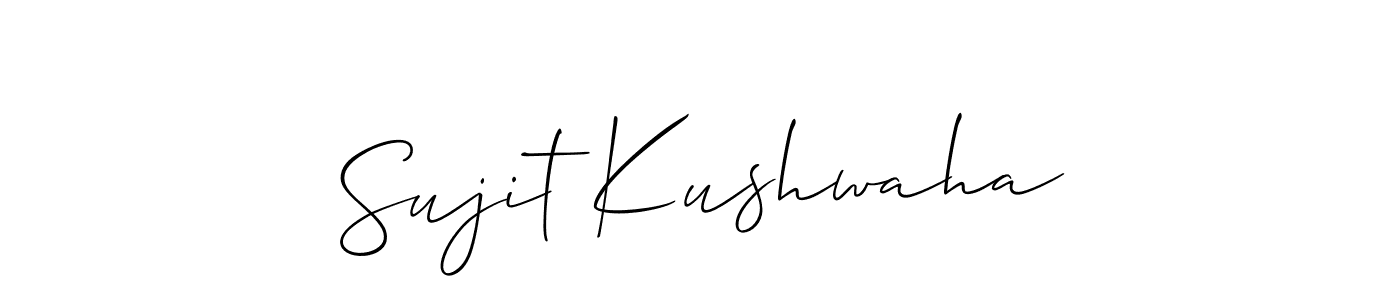 Also we have Sujit Kushwaha name is the best signature style. Create professional handwritten signature collection using Allison_Script autograph style. Sujit Kushwaha signature style 2 images and pictures png