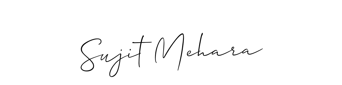 if you are searching for the best signature style for your name Sujit Mehara. so please give up your signature search. here we have designed multiple signature styles  using Allison_Script. Sujit Mehara signature style 2 images and pictures png