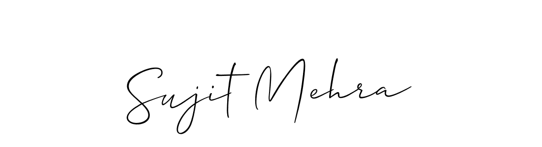 Allison_Script is a professional signature style that is perfect for those who want to add a touch of class to their signature. It is also a great choice for those who want to make their signature more unique. Get Sujit Mehra name to fancy signature for free. Sujit Mehra signature style 2 images and pictures png