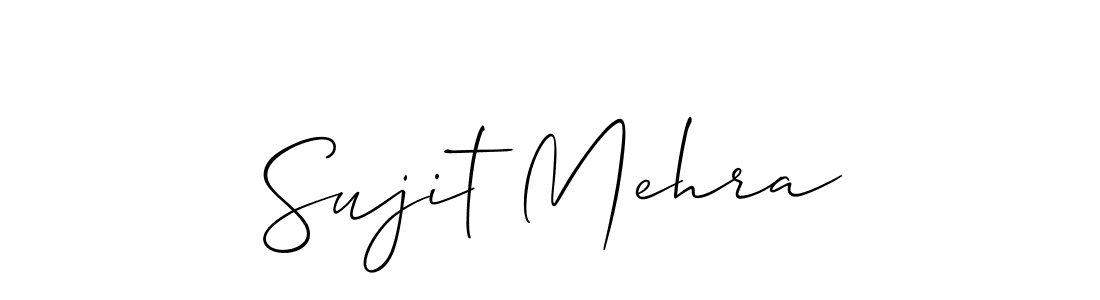 Allison_Script is a professional signature style that is perfect for those who want to add a touch of class to their signature. It is also a great choice for those who want to make their signature more unique. Get Sujit Mehra name to fancy signature for free. Sujit Mehra signature style 2 images and pictures png