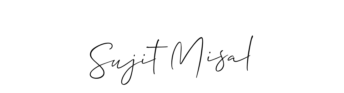 Make a beautiful signature design for name Sujit Misal. With this signature (Allison_Script) style, you can create a handwritten signature for free. Sujit Misal signature style 2 images and pictures png