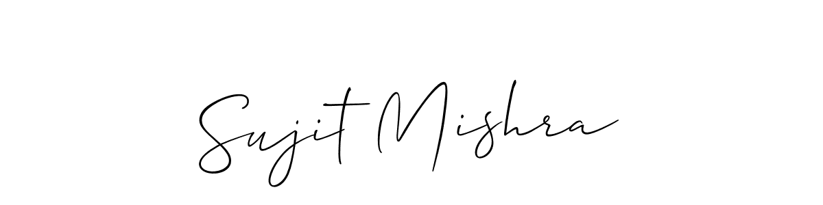 Allison_Script is a professional signature style that is perfect for those who want to add a touch of class to their signature. It is also a great choice for those who want to make their signature more unique. Get Sujit Mishra name to fancy signature for free. Sujit Mishra signature style 2 images and pictures png