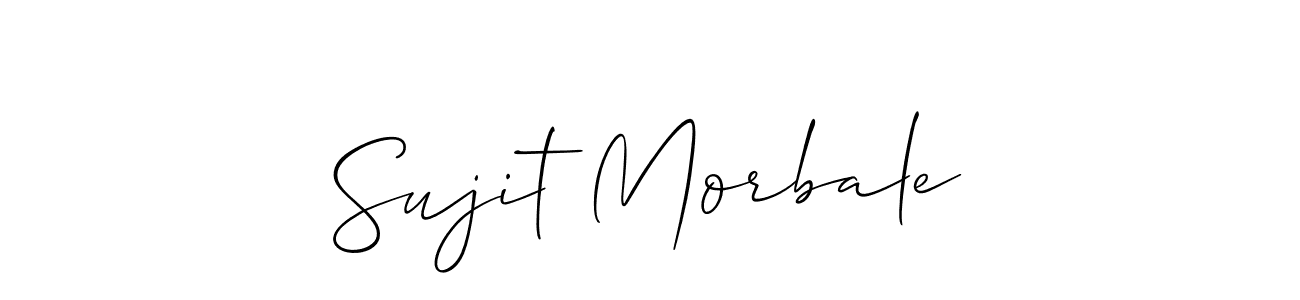 Also we have Sujit Morbale name is the best signature style. Create professional handwritten signature collection using Allison_Script autograph style. Sujit Morbale signature style 2 images and pictures png