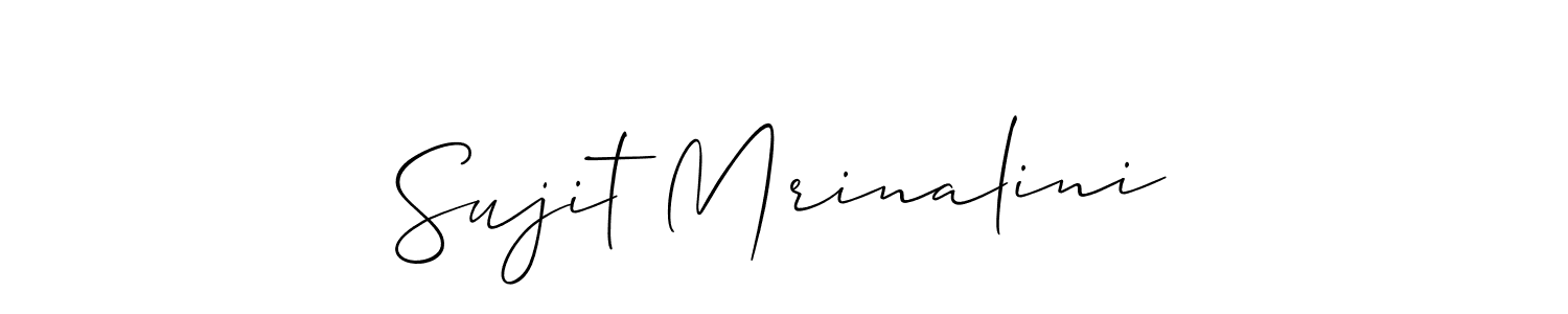 Make a beautiful signature design for name Sujit Mrinalini. With this signature (Allison_Script) style, you can create a handwritten signature for free. Sujit Mrinalini signature style 2 images and pictures png