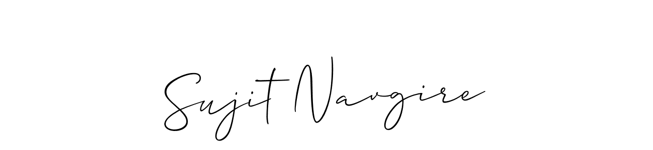 The best way (Allison_Script) to make a short signature is to pick only two or three words in your name. The name Sujit Navgire include a total of six letters. For converting this name. Sujit Navgire signature style 2 images and pictures png