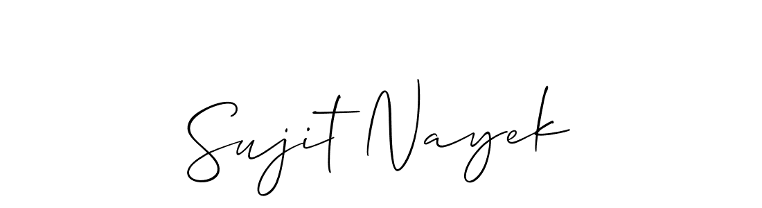 How to make Sujit Nayek signature? Allison_Script is a professional autograph style. Create handwritten signature for Sujit Nayek name. Sujit Nayek signature style 2 images and pictures png