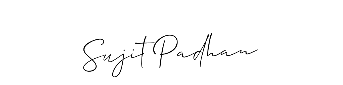 This is the best signature style for the Sujit Padhan name. Also you like these signature font (Allison_Script). Mix name signature. Sujit Padhan signature style 2 images and pictures png