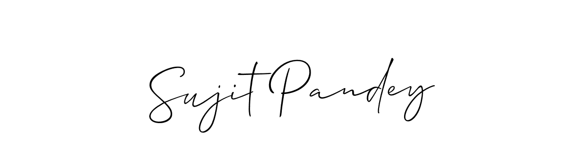 if you are searching for the best signature style for your name Sujit Pandey. so please give up your signature search. here we have designed multiple signature styles  using Allison_Script. Sujit Pandey signature style 2 images and pictures png