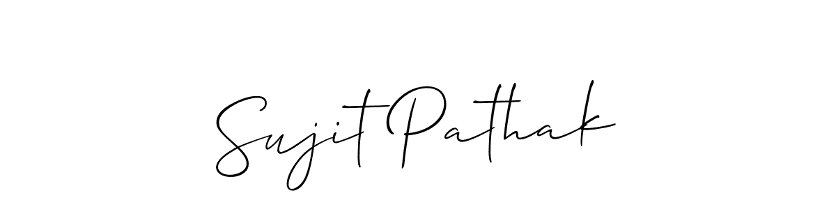 This is the best signature style for the Sujit Pathak name. Also you like these signature font (Allison_Script). Mix name signature. Sujit Pathak signature style 2 images and pictures png