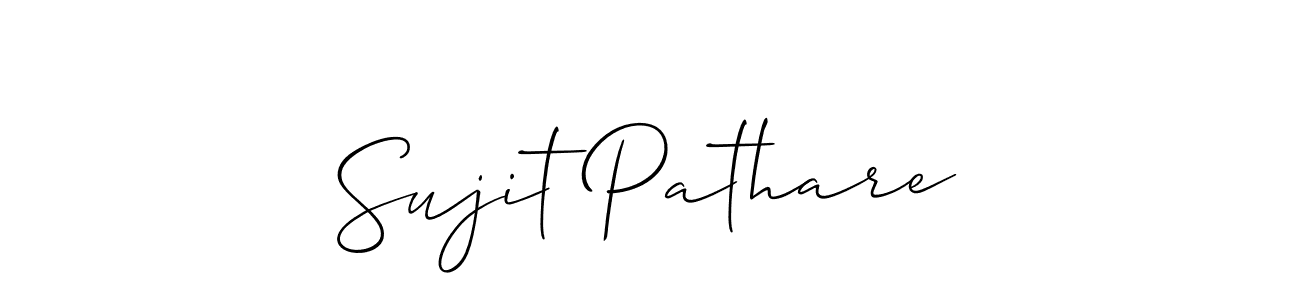 You should practise on your own different ways (Allison_Script) to write your name (Sujit Pathare) in signature. don't let someone else do it for you. Sujit Pathare signature style 2 images and pictures png