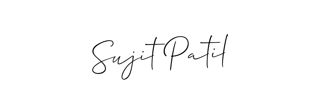Also we have Sujit Patil name is the best signature style. Create professional handwritten signature collection using Allison_Script autograph style. Sujit Patil signature style 2 images and pictures png