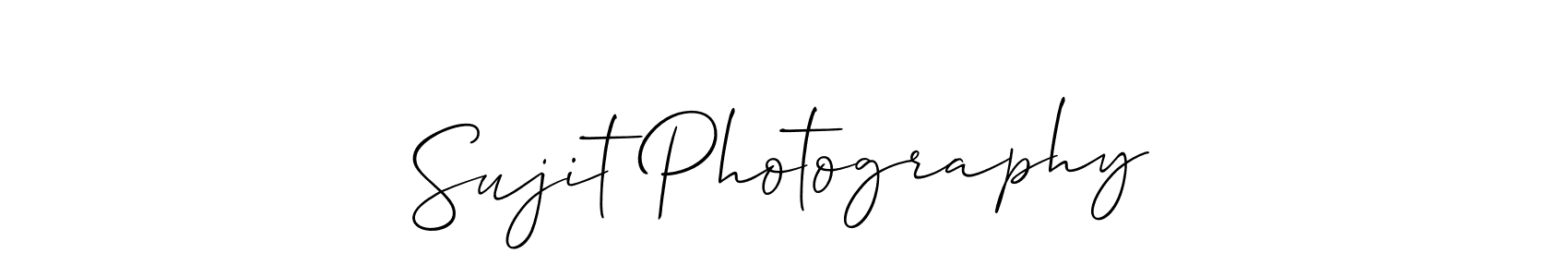 It looks lik you need a new signature style for name Sujit Photography. Design unique handwritten (Allison_Script) signature with our free signature maker in just a few clicks. Sujit Photography signature style 2 images and pictures png