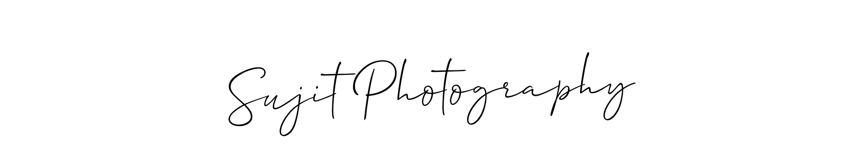 It looks lik you need a new signature style for name Sujit Photography. Design unique handwritten (Allison_Script) signature with our free signature maker in just a few clicks. Sujit Photography signature style 2 images and pictures png