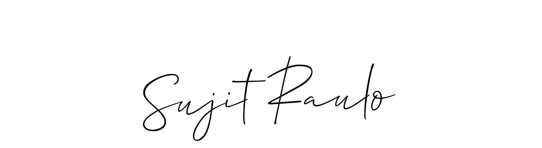 Also we have Sujit Raulo name is the best signature style. Create professional handwritten signature collection using Allison_Script autograph style. Sujit Raulo signature style 2 images and pictures png