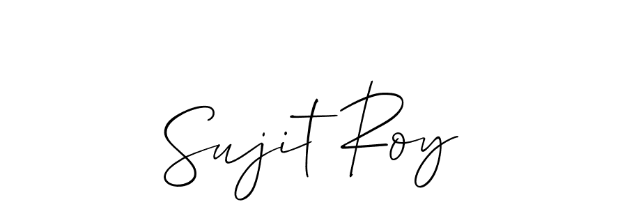 The best way (Allison_Script) to make a short signature is to pick only two or three words in your name. The name Sujit Roy include a total of six letters. For converting this name. Sujit Roy signature style 2 images and pictures png