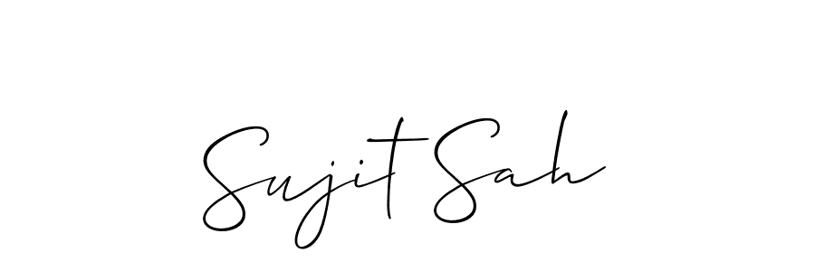 Use a signature maker to create a handwritten signature online. With this signature software, you can design (Allison_Script) your own signature for name Sujit Sah. Sujit Sah signature style 2 images and pictures png