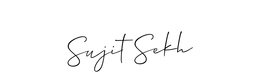 Also we have Sujit Sekh name is the best signature style. Create professional handwritten signature collection using Allison_Script autograph style. Sujit Sekh signature style 2 images and pictures png