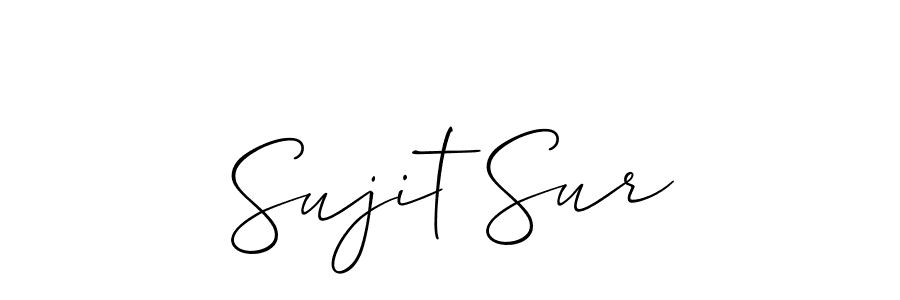 Design your own signature with our free online signature maker. With this signature software, you can create a handwritten (Allison_Script) signature for name Sujit Sur. Sujit Sur signature style 2 images and pictures png